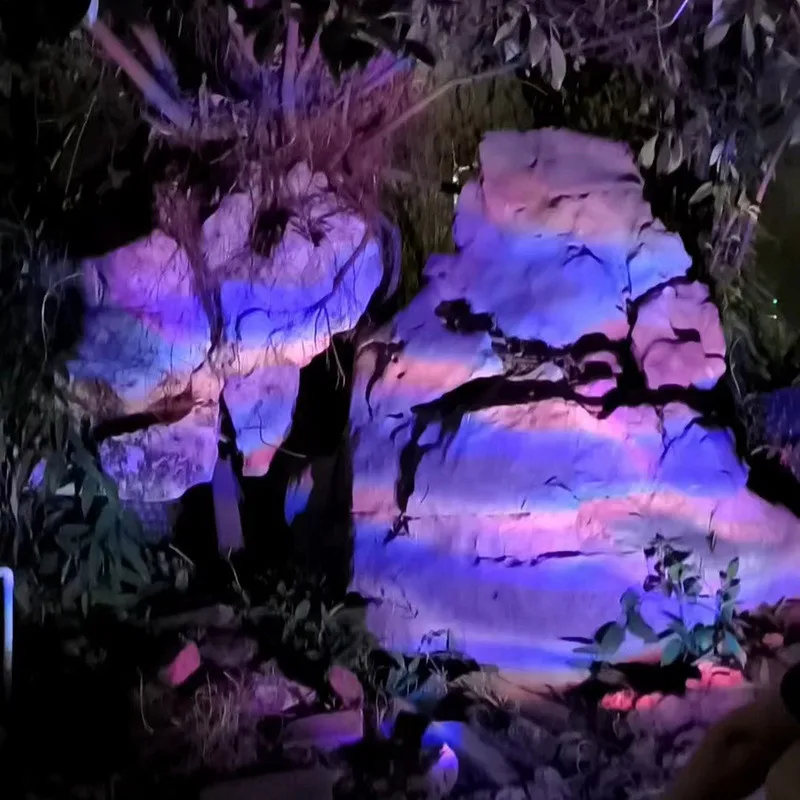 Garden Light Water Ripple Projection Led Bridge Aisle Lamp Exterior Decoration Lighting for Square Community Stone Pier Backdrop