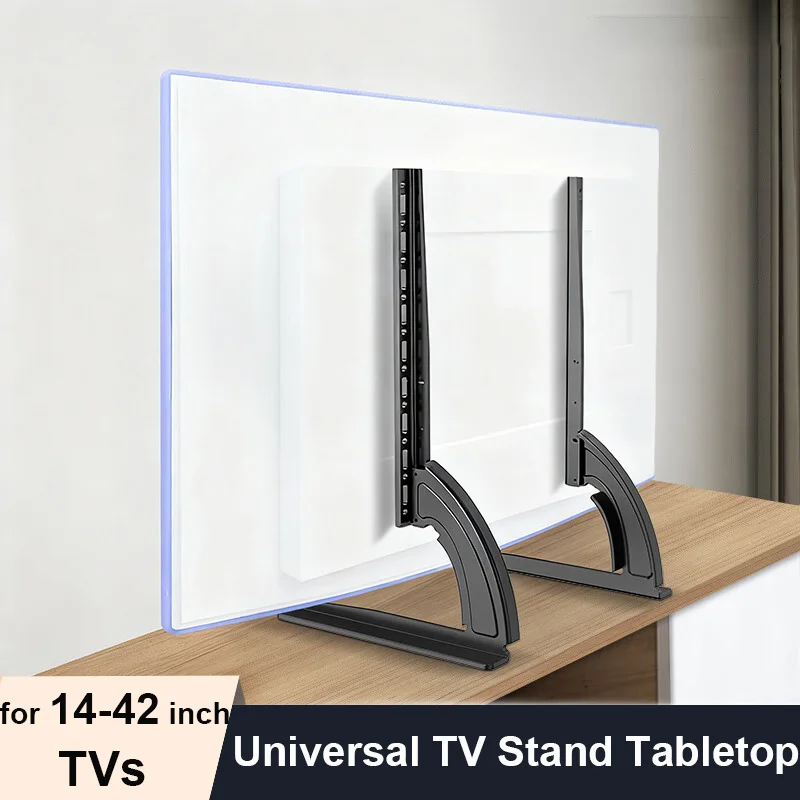 Universal TV Stand,Metal TV Legs for 14-42 inch TV Height Adjustment TV Base with VESA 200x200mm,TV Stand Tabletop Strong TV Leg
