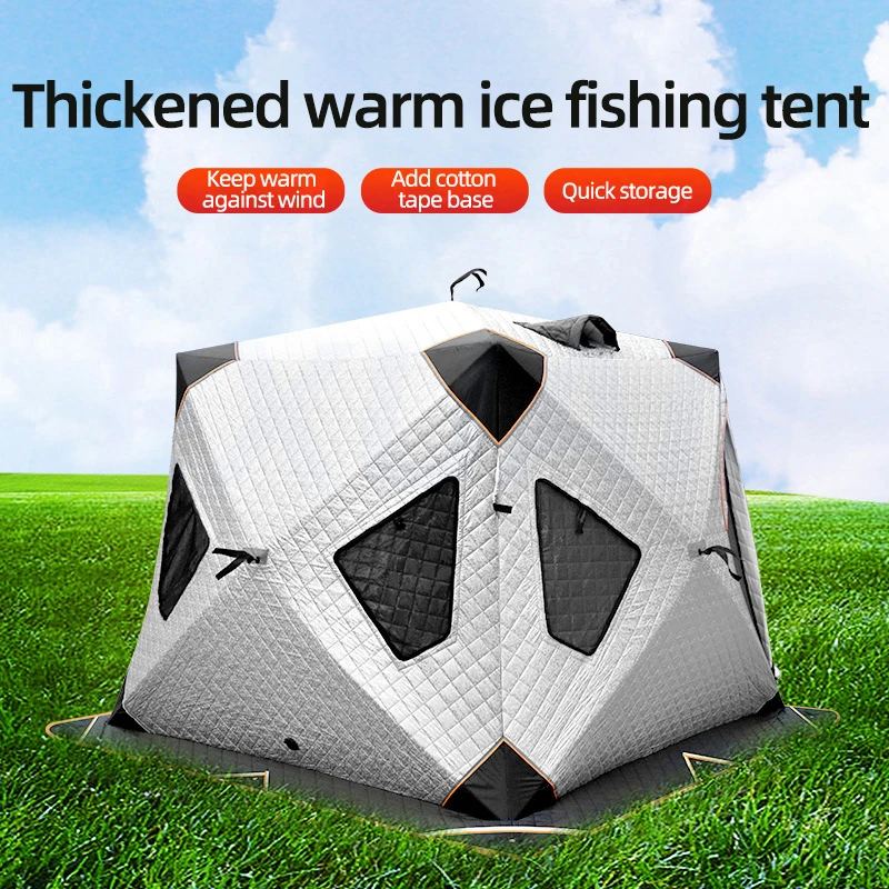 Imagem -05 - Tent Pesca de Gelo Automática Camping ao ar Livre Beach And Snow House Manter Algodão Quente Pessoa Inverno