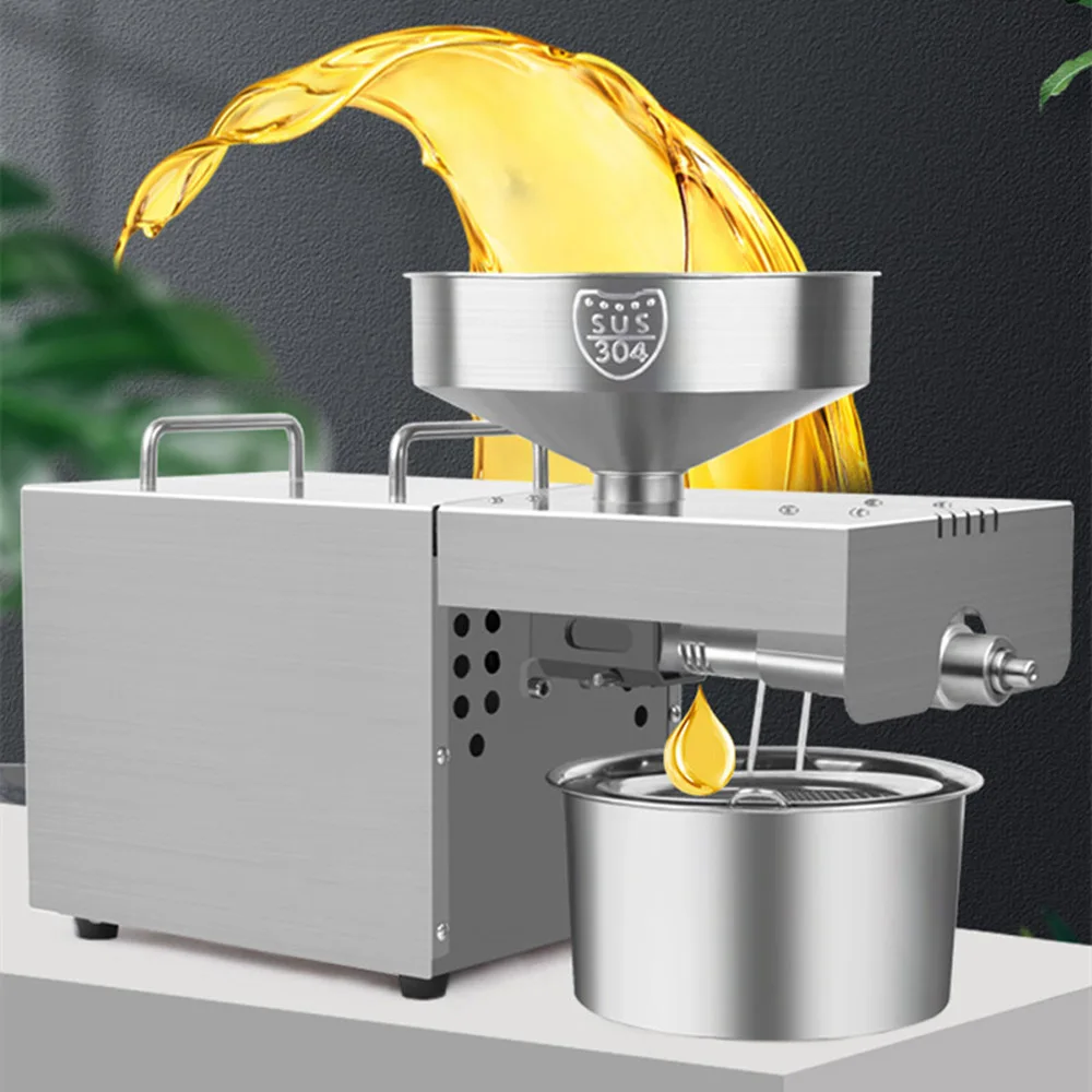 Intelligent Oil Presser Household Peanut Oil Presser Stainless Steel Oil Pressing Machine Peanut Sesame Oil Fryer