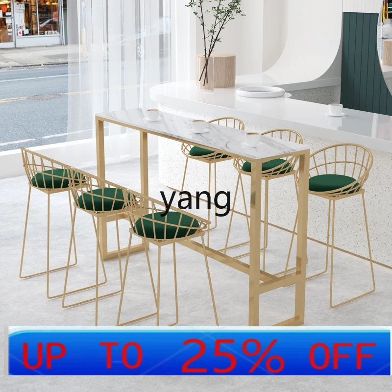 

LH marble bar table against the wall simple household small strip table