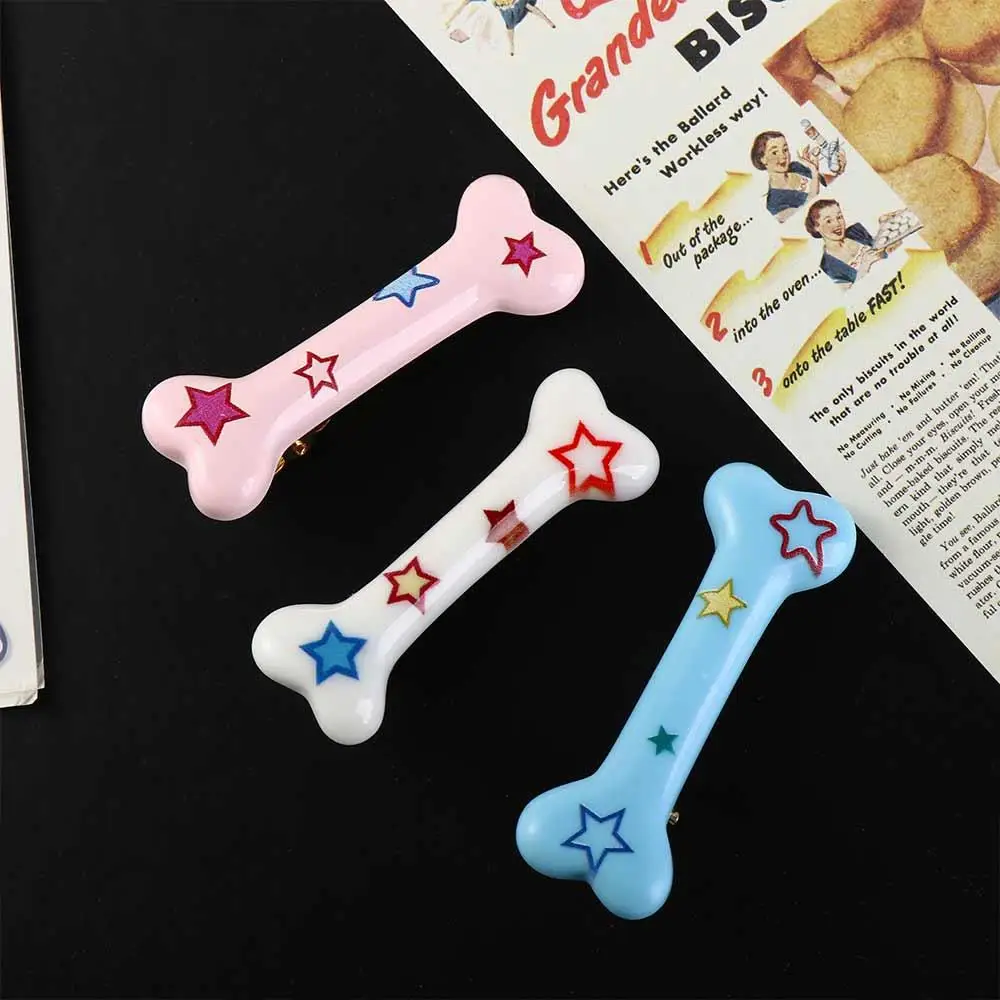 

Korean Sweet Colorful Pentagram Star Bone Hair Clip for Women Girl Harajuku Fashion Hairpin Y2k Duckbill Clip Side Clip