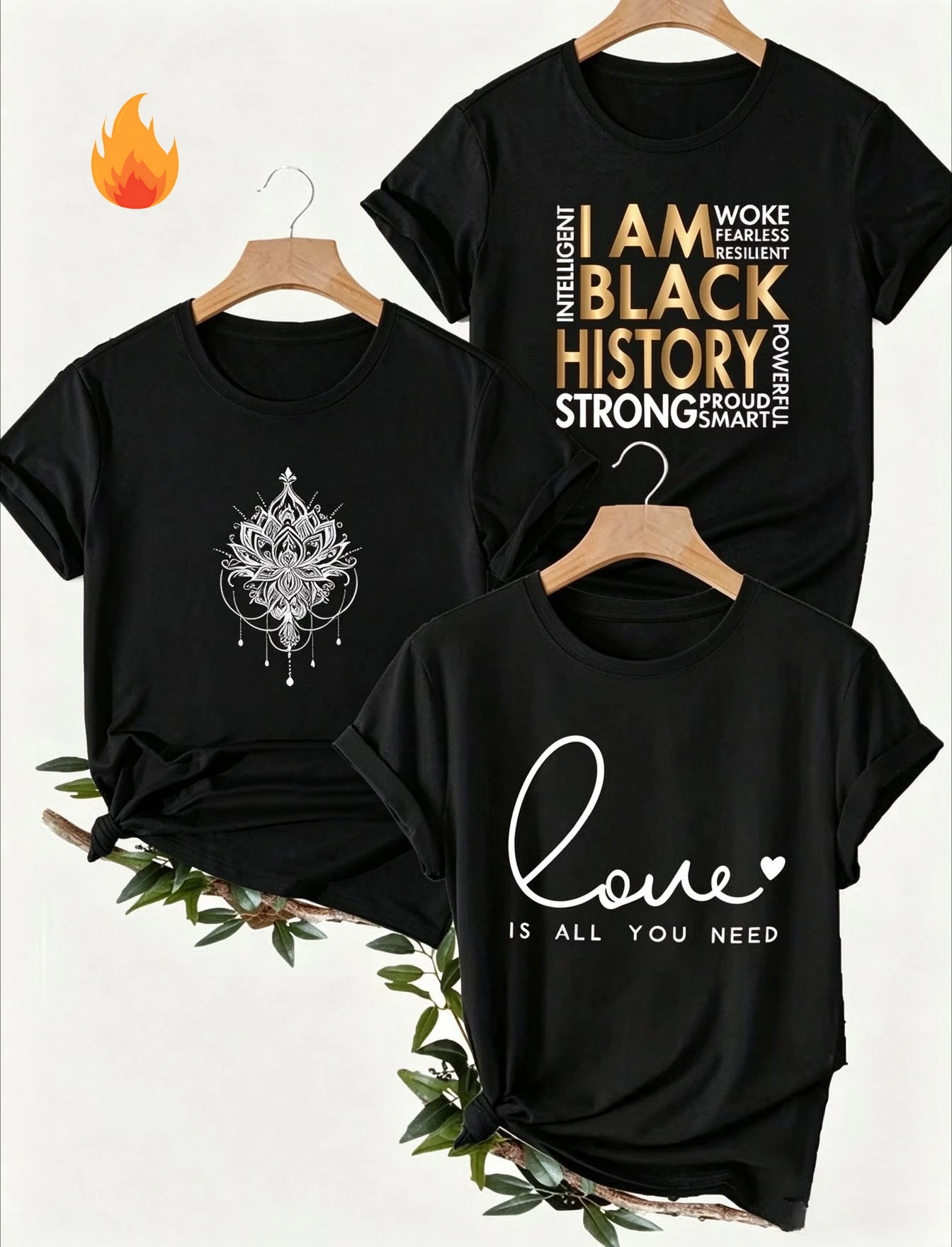 3 pcs Black History Month Shirt Set Women Short Sleeve I Am Black History Graphic Tees Inspirational Love Slogan Crewneck Casual Summer Tops Multi Pack