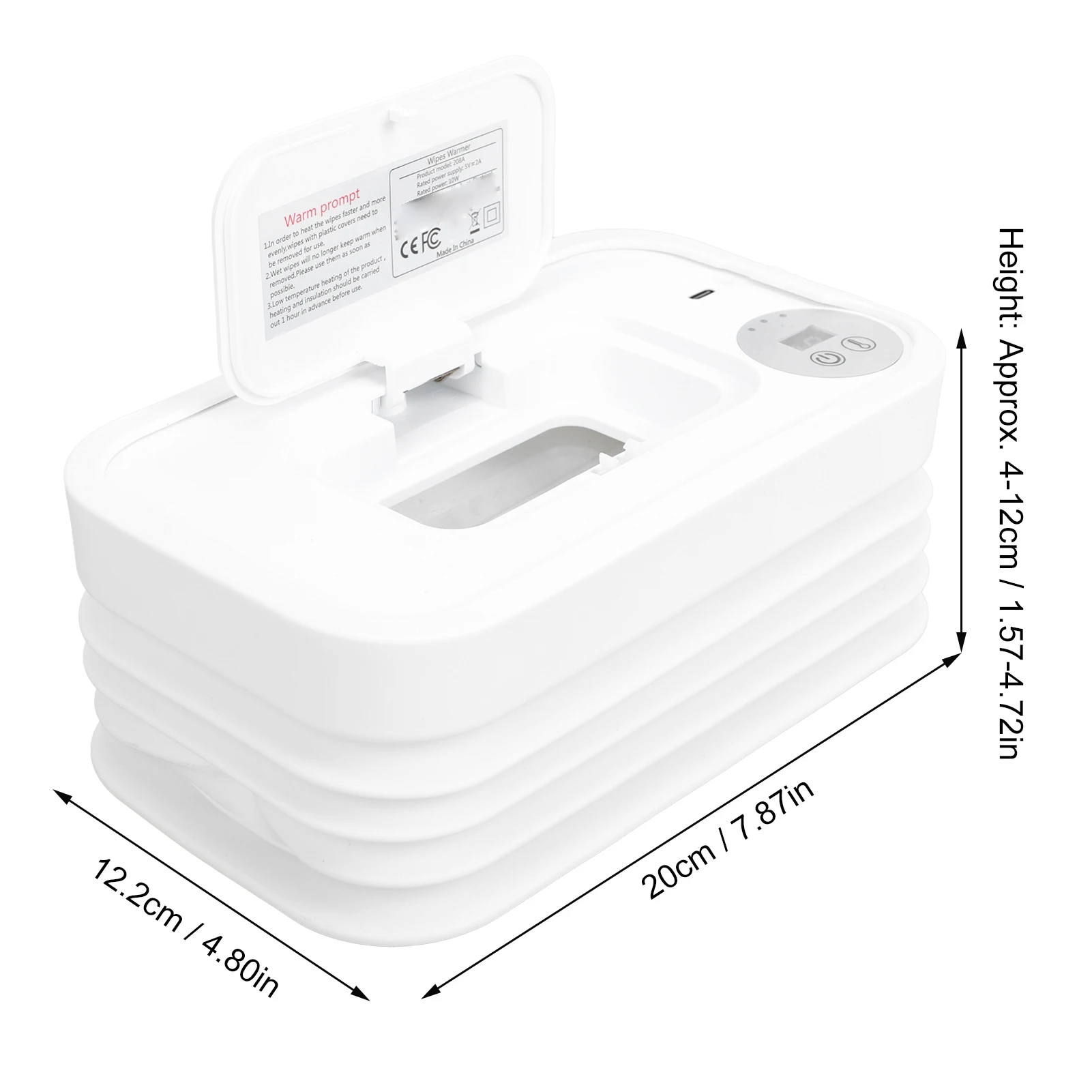 طوي مسح دفئا مناديل مبللة دفئا 3 إعدادات درجة الحرارة شاشة ديجيتال طوي المحمولة USB مسح سخان وموزع #6
