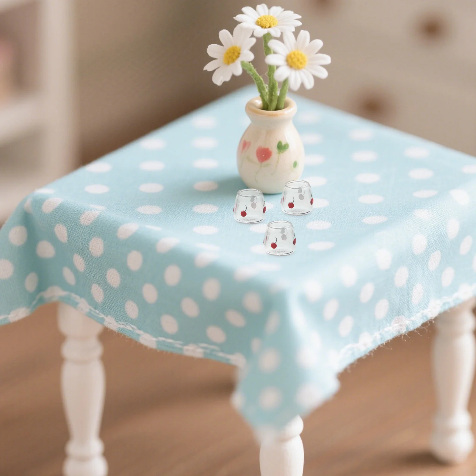 

4 Pcs Miniature Kitchenware Cups Glass Tumblers Tiny Glassware for Dollhouse Drinking Accessories