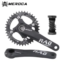 MEROCA Bicycle Crankset 170mm Forging Crank Narrow Wide teeth 104BCD Chainring 32/34/36/38T Chain Wheel For MTB bike crankset