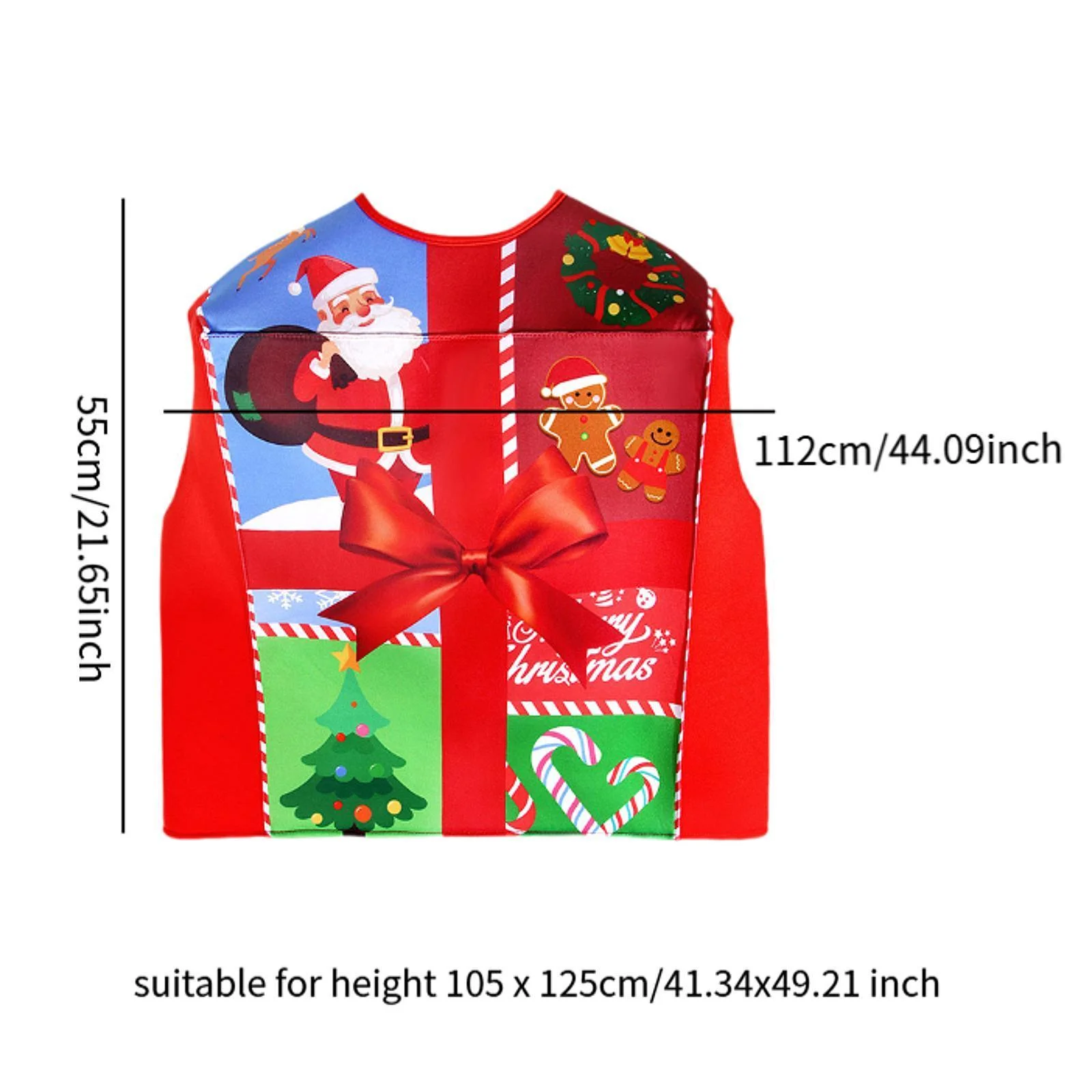 مجموعة بذلة لطيفة لعيد الميلاد للأولاد والبنات، أزياء تنكرية للأطفال للجنسين هدية عيد الميلاد للأطفال للعب الأدوار للعام الجديد