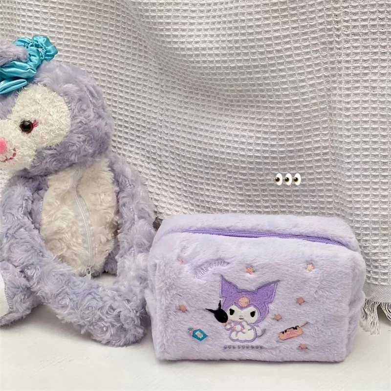 Sanrio Kuromi Melody Makeup Bag Plush Cosmetic Bag Travel Item Storage Bag