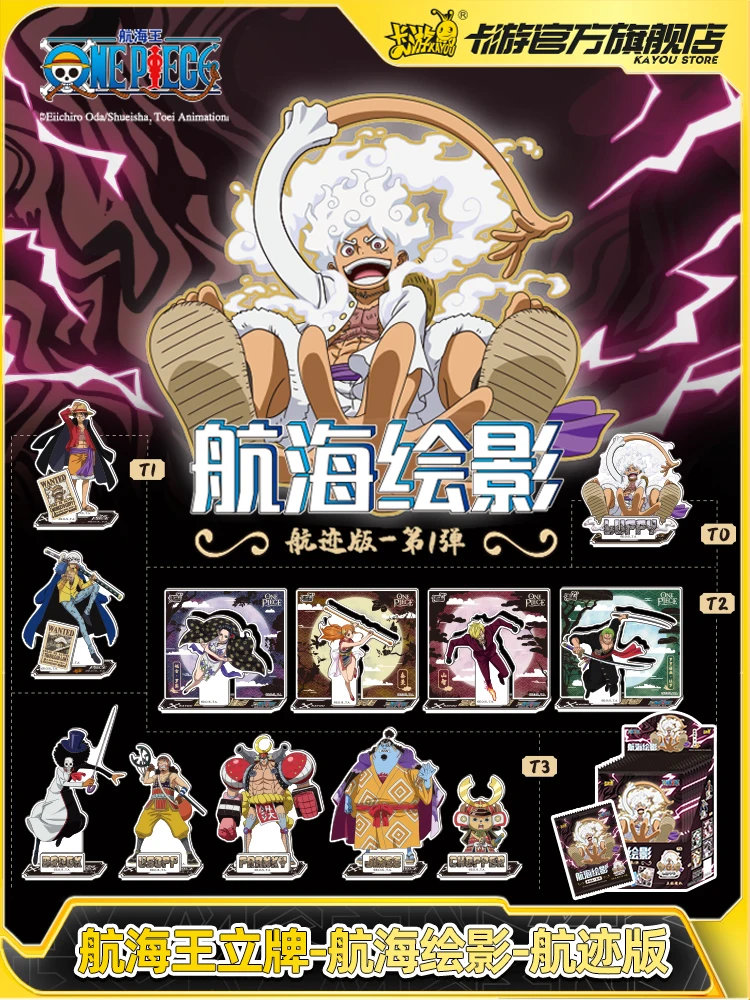 KAYOU ONE PIECE karta stojąca ONE PIECE karta Anime Luffy karta kolekcjonerska charakter urządzenia peryferyjne dla dzieci zabawki