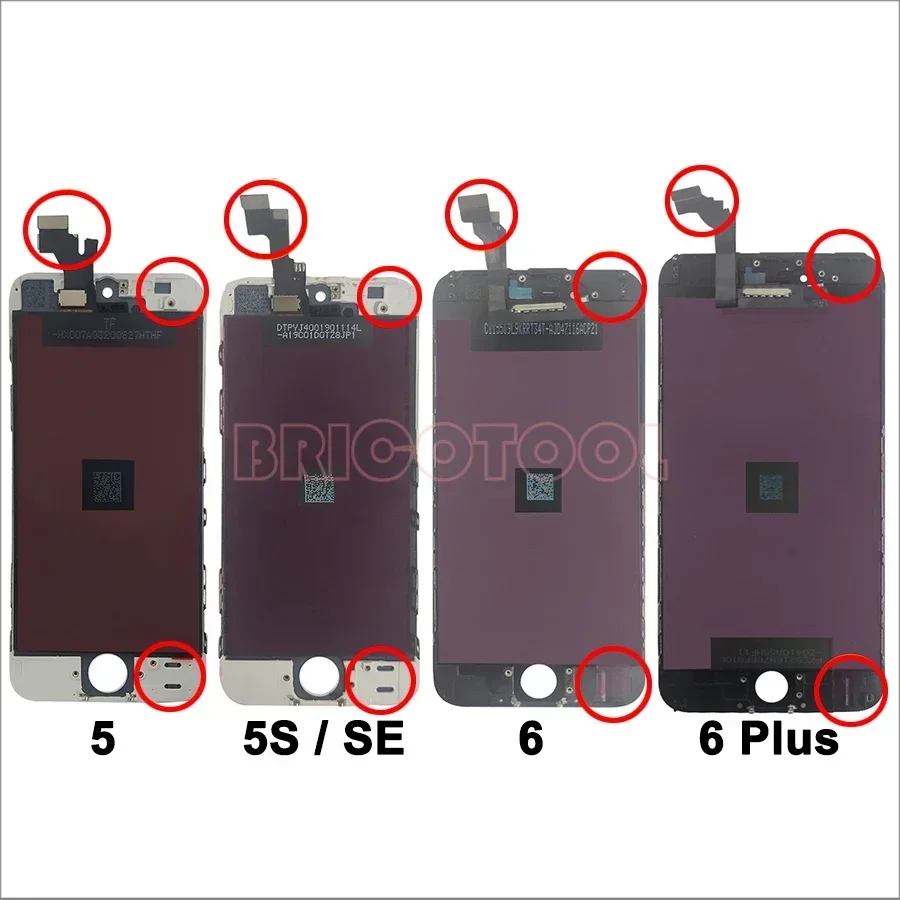 GEFENSI AAA+++ Grade Display For IPhone 6 7 8 6S PLUS 5S 5C 5 4S SE2020 LCD Display Touch Screen Digitizer Assembly Replacement