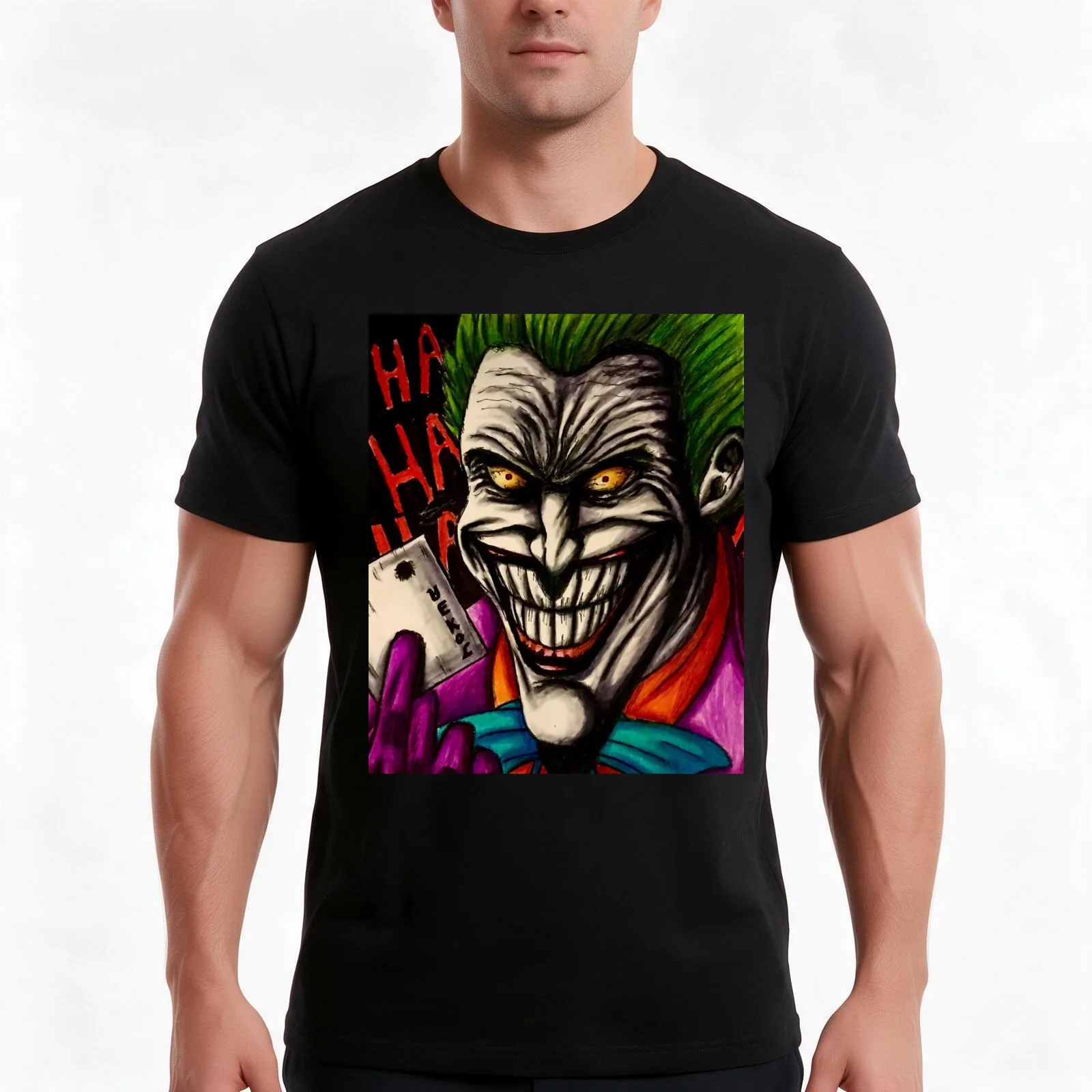 The man who laughs T-Shirt, Summer Casual Cotton Tee, Oversized Streetwear Tops, Vintage Graphic Print, Loose Fit Short Sleeve