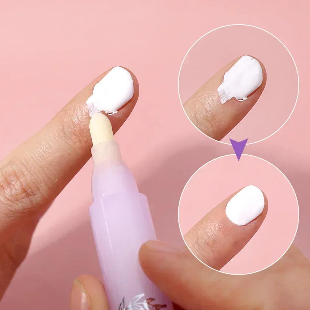 Stylo à Ongles Professionnel avec Pointe en Coton, Simple, QuestionNail Edge, Supporte le Démaqucorporelle, Manucure à Faire Soi-Même