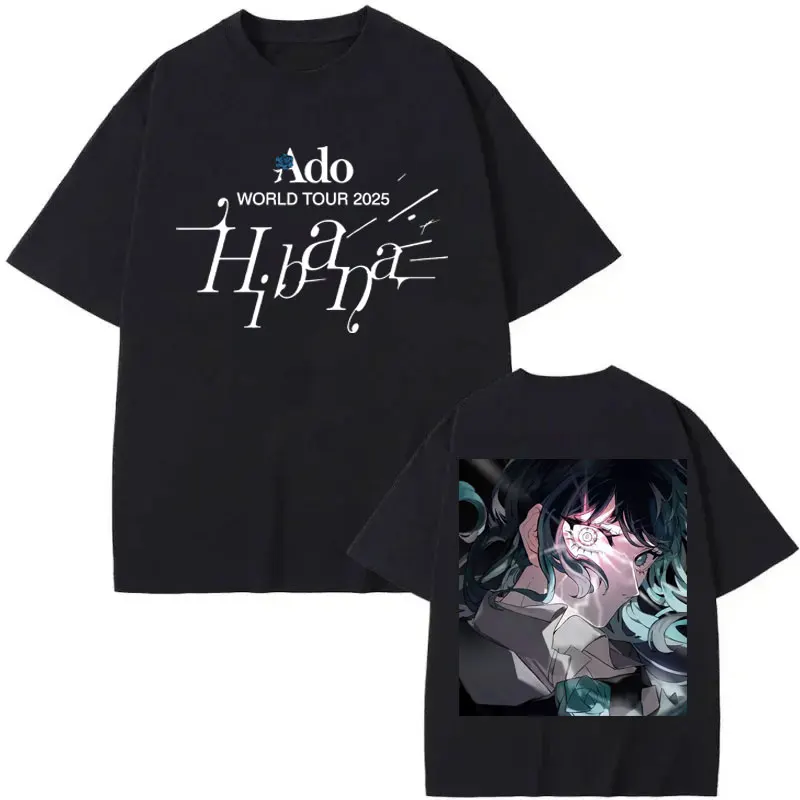 

Ado Hibana World Tour 2025 Graphic T Shirts Men Women Clothing Fashion Hip Hop T-shirts Summer Rock Vintage Short Sleeve T-shirt