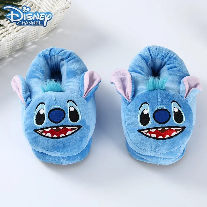 

Disney Stitch Cosplay Cartoon Plush Slippers Anime Winter Warm Cotton Slippers Kawaii Men Women Couple Indoor Shoes xmas Gift
