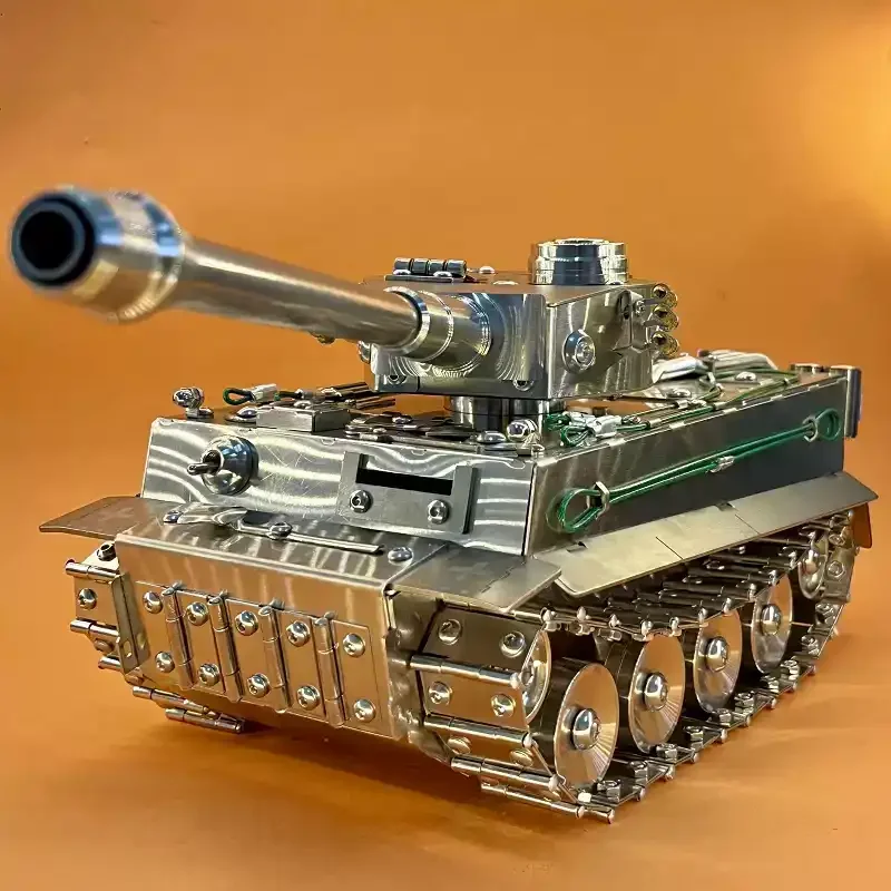 Stainless Steel Tiger Tank German Tiger Heavy Tank Alloy Tank Model Boy Toy Can Be Used As A Piggy Bank