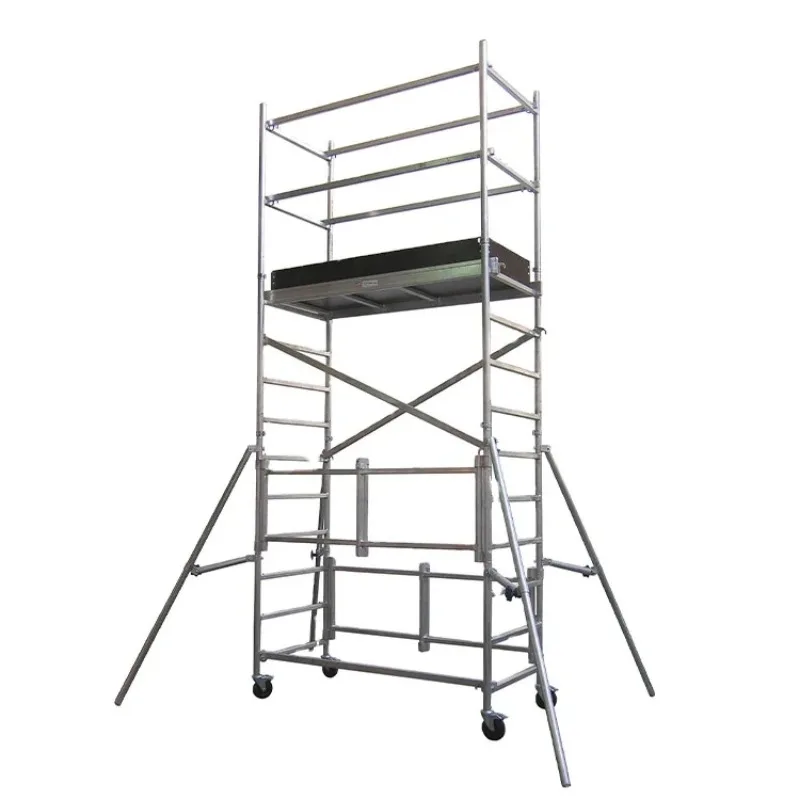 Andamio de acero con escalera móvil de acero con alto contenido de carbono para construcción de paredes al aire libre