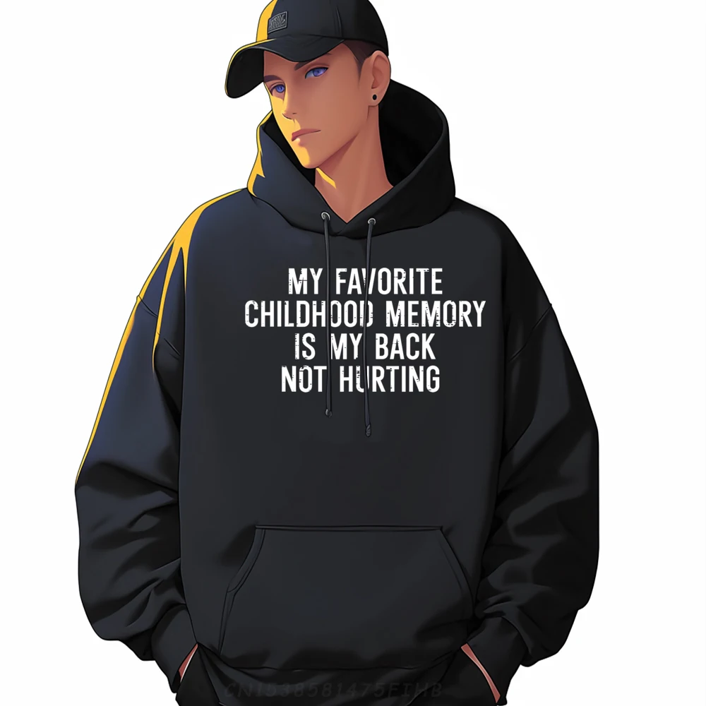 

Graphic Adult Hoodies Childhood Memory Back Not Hurting Graphic Hoodies Crew Neck Long Sleeve Funny Coats Valentine Day