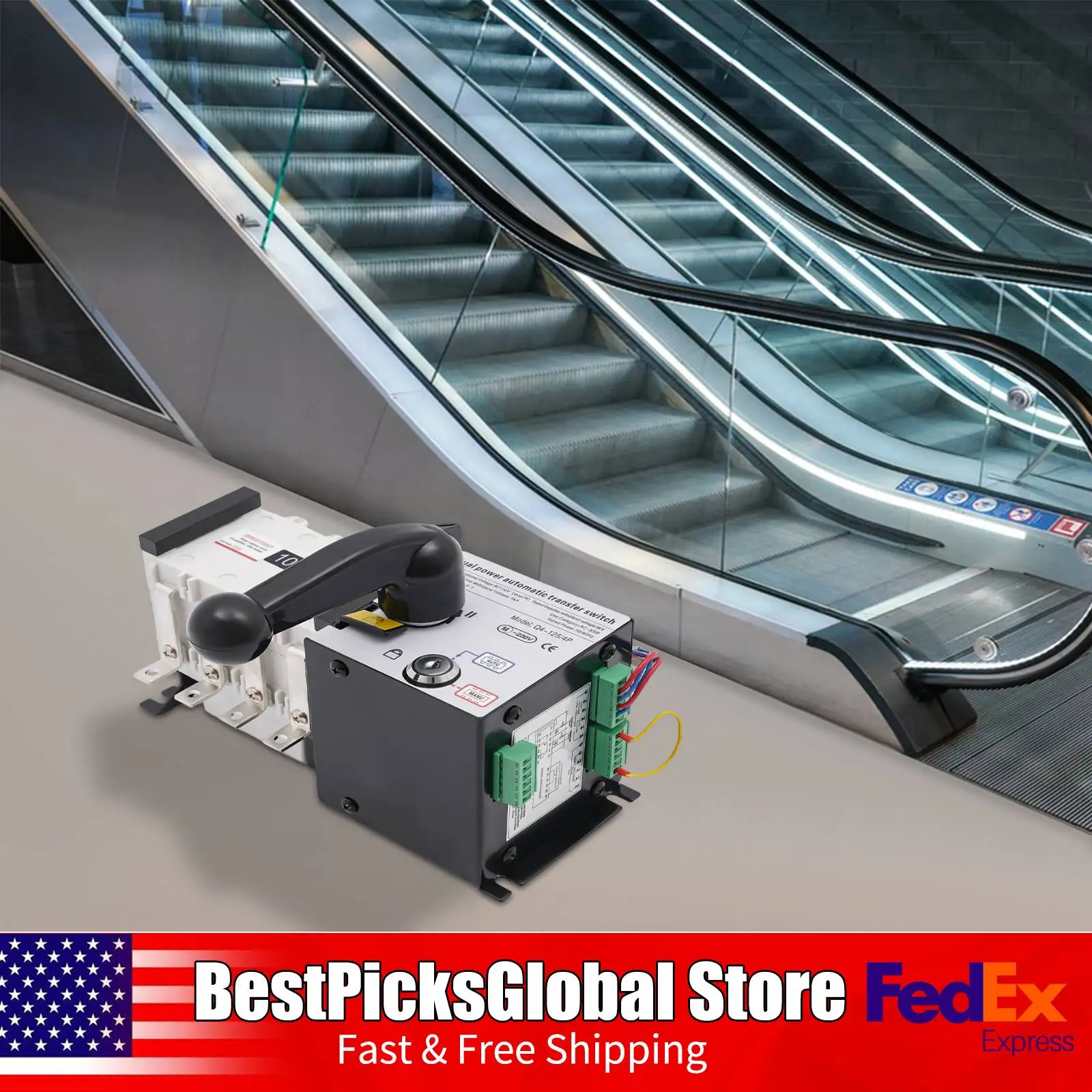 

Двойной резервный переключатель питания, самоактивация, самостоятельное восстановление, резервный переключатель 4P 100A, автоматический переключатель для лифтов