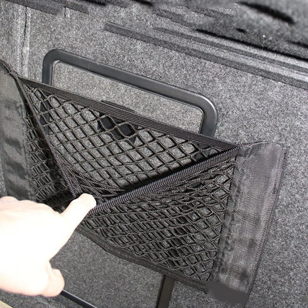 

4Pcs Rear Car Net Organizer High Strength Flexible Oxford Cloth Mesh for Trunk Cargo Storage Nets Trunk Cargo Nets