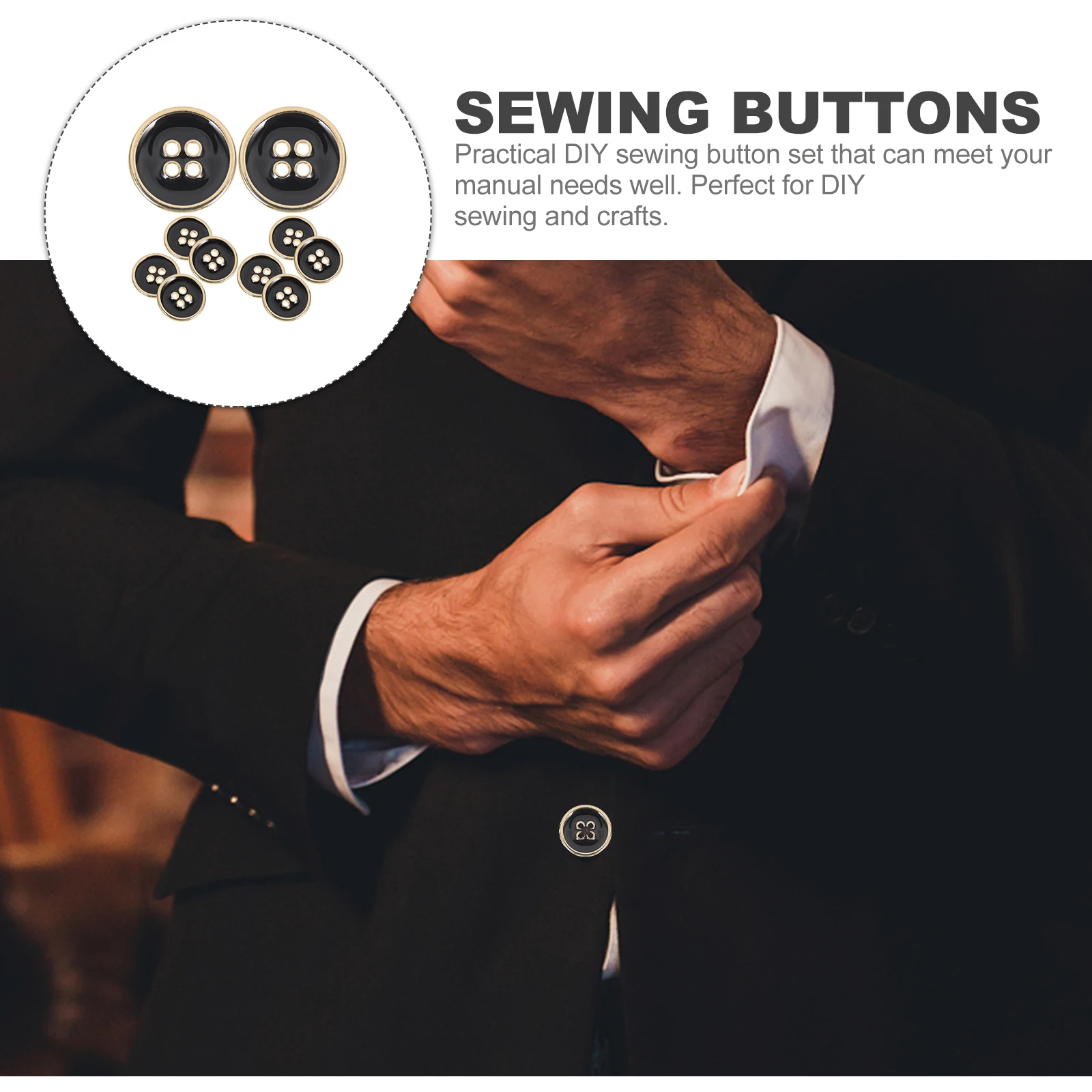 

10pcs Metal For Clothing Diy Sewing Replacement Wind Convenient Buttons Coat Buttons Handmade Craft Decorative Fasteners