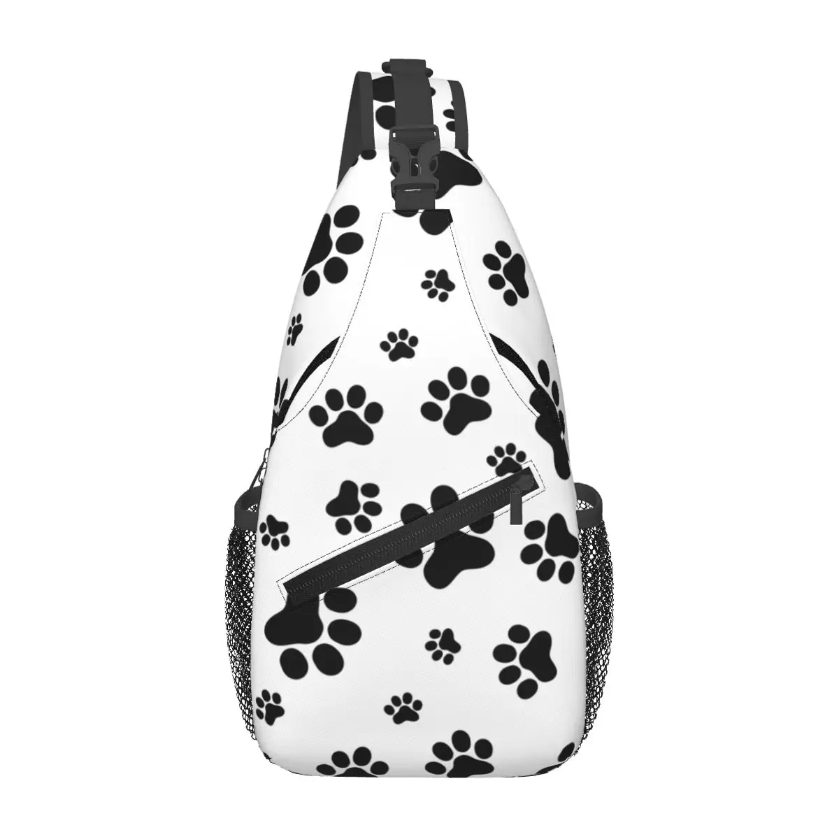 Cute Animal Paw Pattern Crossbody Sling Bags SmallChest Bag Shoulder Backpack Daypack for Travel Hiking Sports Bag