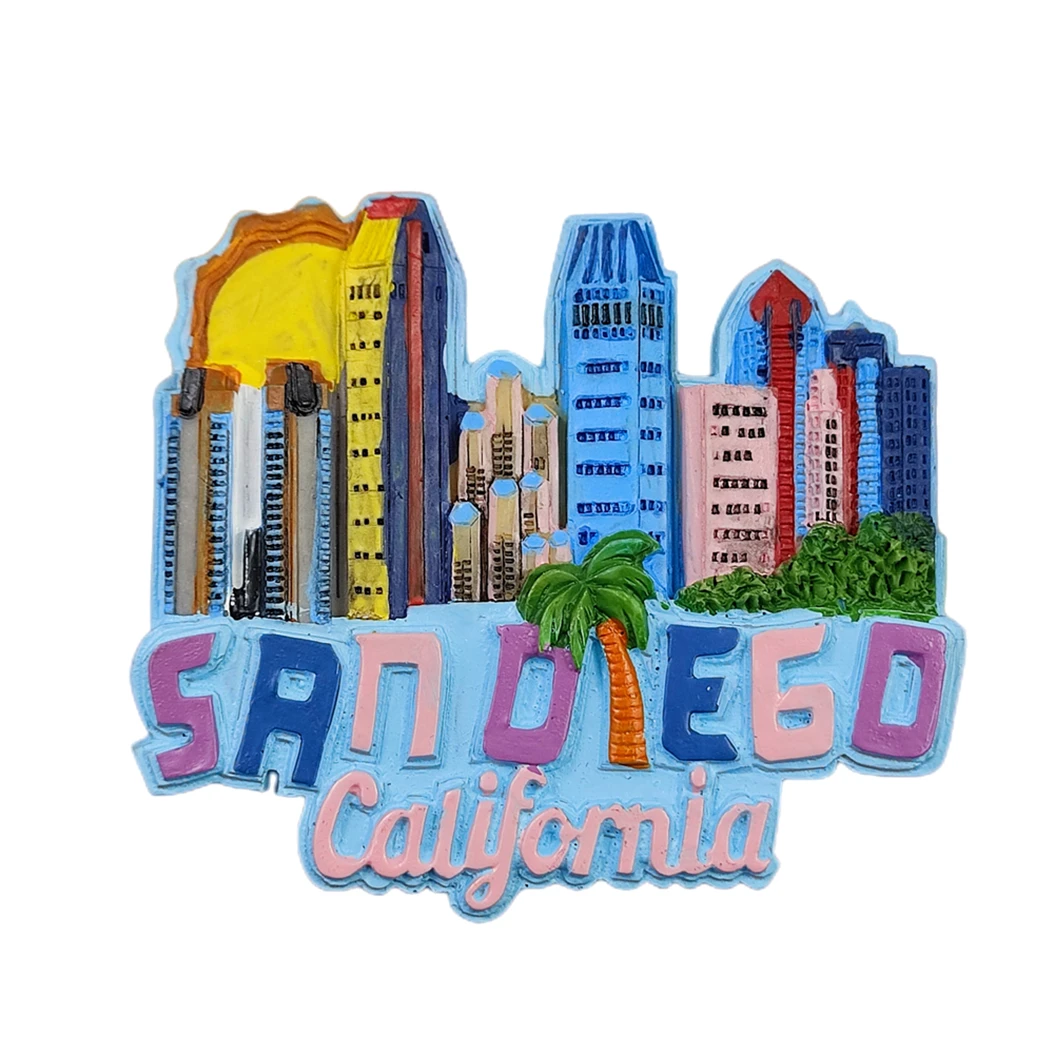 San Diego California USA 3D Fridge Magnet Souvenir Gift,Resin Handmade Refrigerator Magnet Home & Kitchen Decoration Collection