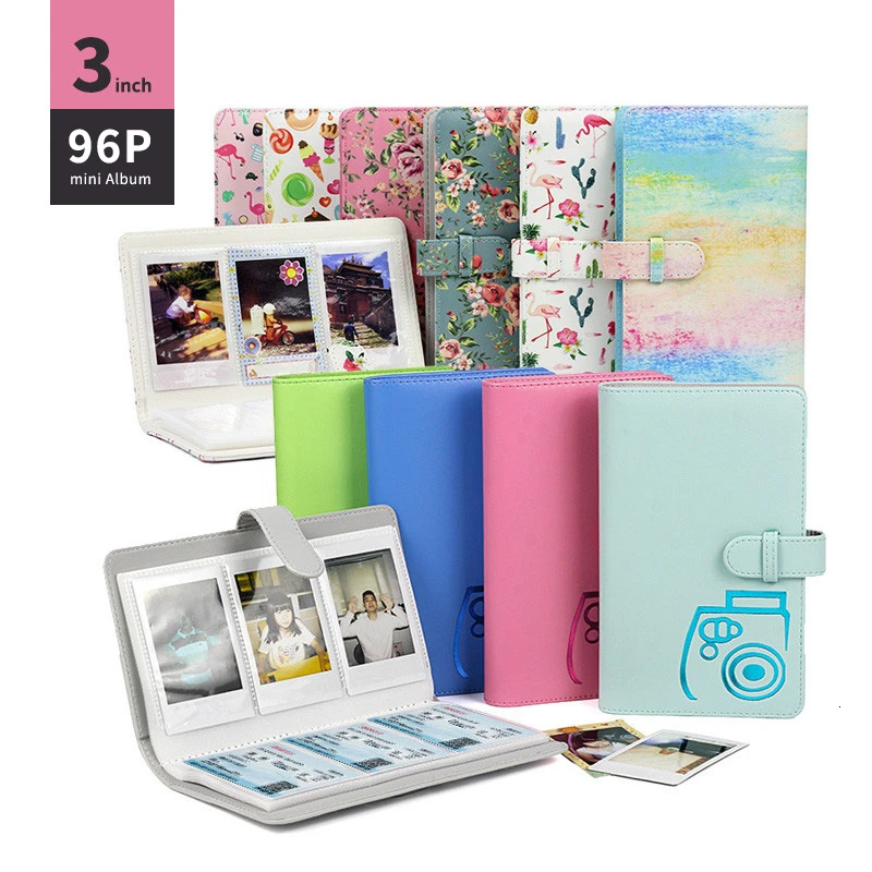 96 Pockets 3 Inch Photo Album for Fujifilm Instant Mini 8 Films Instax camera 9 7s 70 25 50s 90 Name Card Book