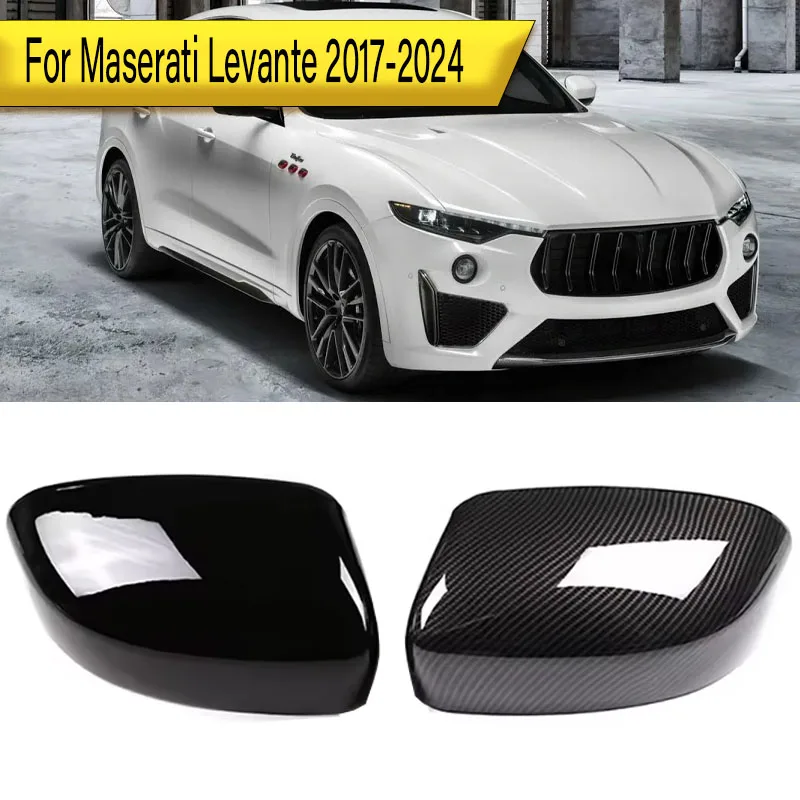 For Maserati Levante 2017-2024 Car Side Rearview Mirror Cover Wing Mirror Caps Paste Style Mirror Housings