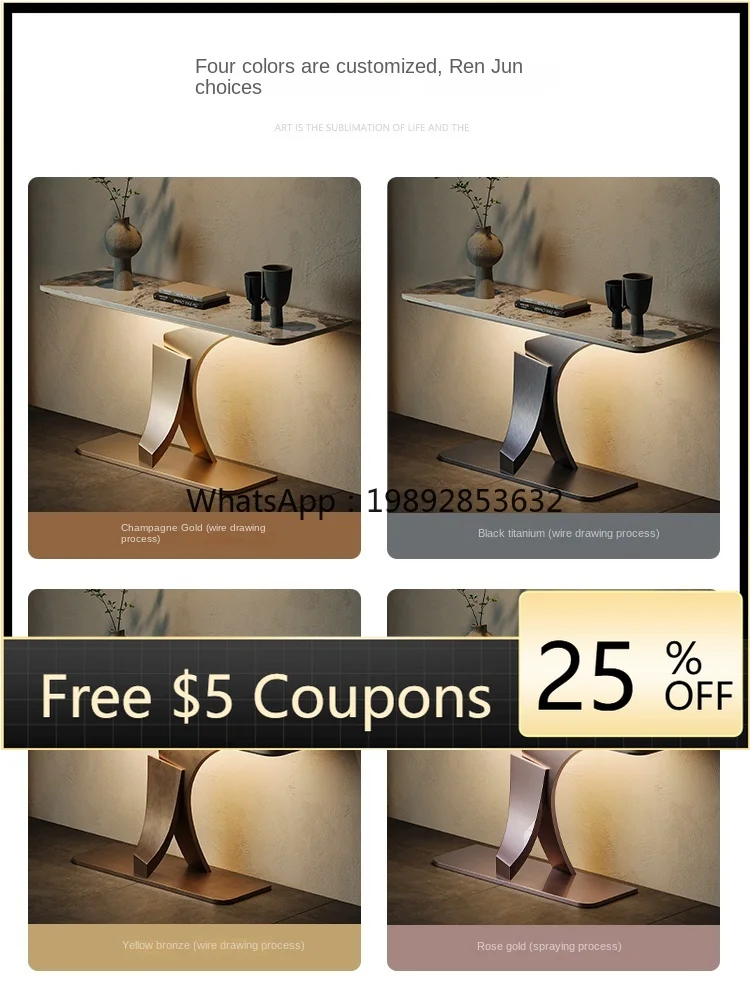 

BB Light Luxury Entryway Table Villa Hotel Modern Simple Storage Rack Hallway Decorative Cabinet