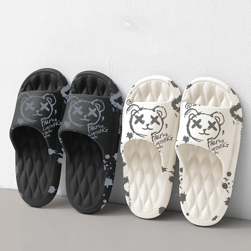 

Bathroom Slippers for Men Summer Couples' Large Size Cartoon Indoor Home Slippers, Anti-Slip Women's Cool Sandals