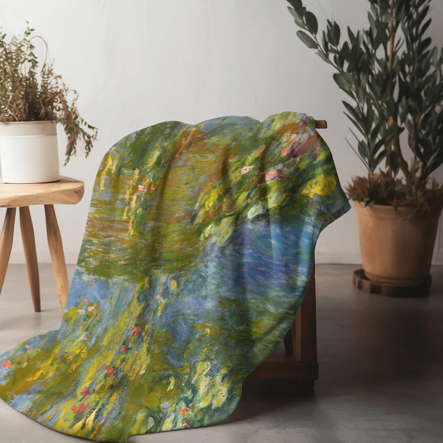 Claude Monet Classic Art Paintings Printed Blanket,Picnic Blankets Warm Blanket Soft And Comfortable Blanket Home Travel Gift