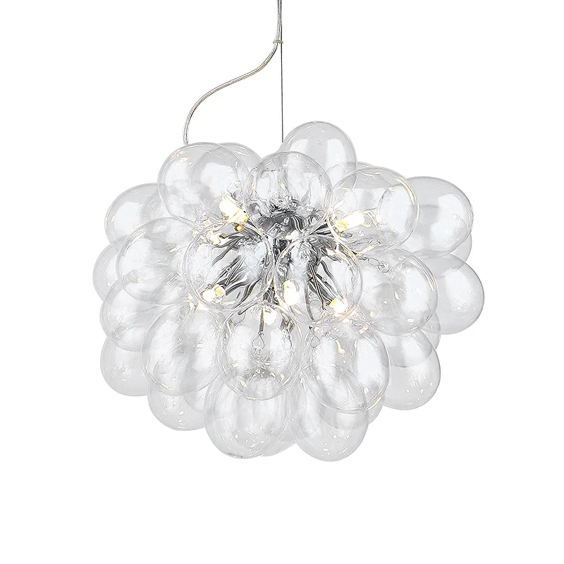 Bubble Glass LED Hanging Lamps Chandelier Lighting Suspension for Living Room Home Decor Indoor Lighting