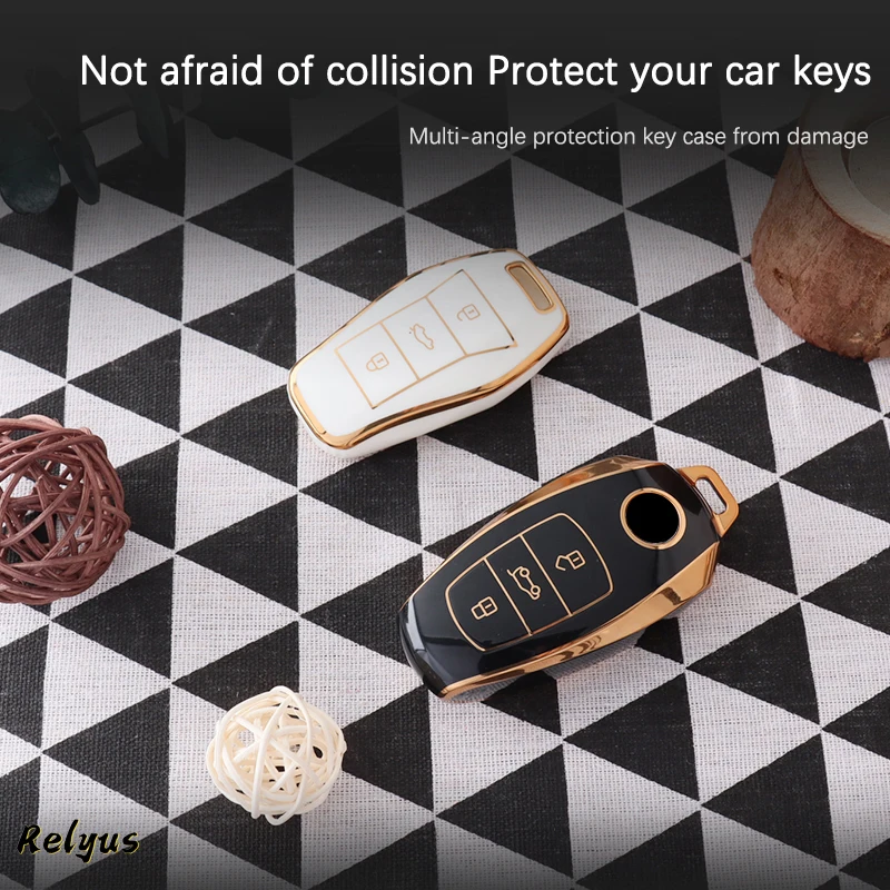 Fashion Soft TPU Car Remote Key Cover Case Protection Shell For VW Volkswagen Touareg 2017 2018 2019 2020 2021 Car Accessories