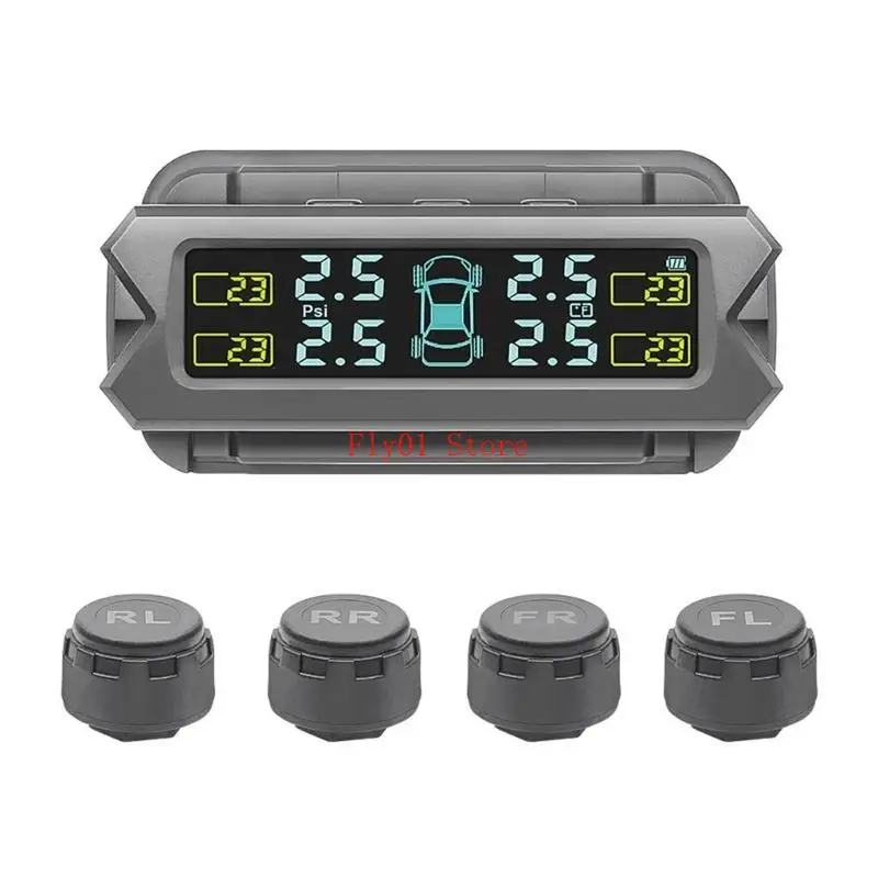 

User Friendly Clear LCD Screen Solar Tire Pressure Monitoring System With Quick Setup Accurate Readings For Safe Driving