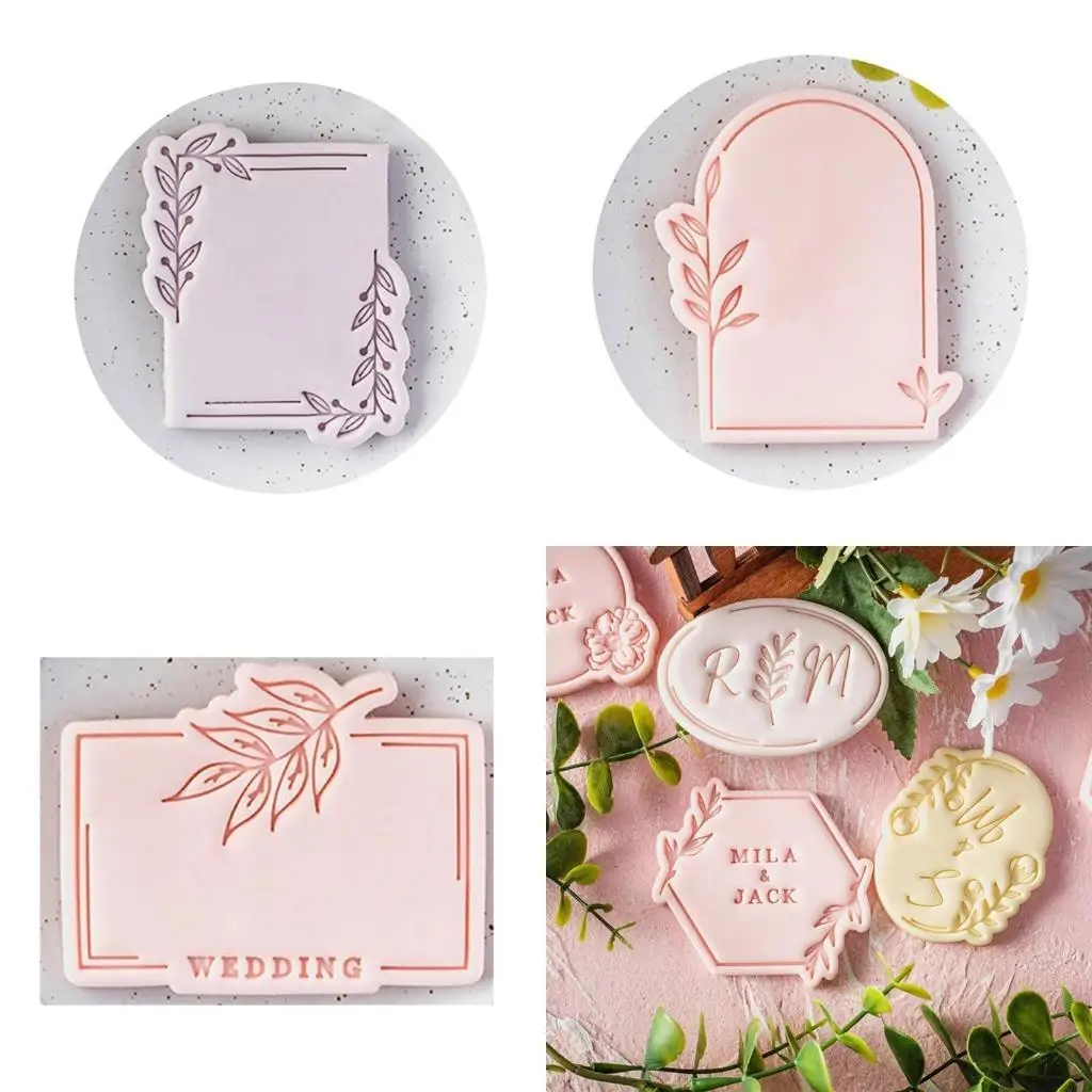 Silicone Baking Molds Silicone Cookie Molds Set with Korean Blessing Frames for Artisanal Baking Enthusiasts Q5WC