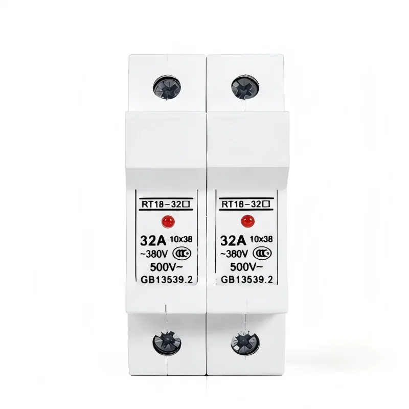 RT18 Series Fuse 500V 30A AC Glass Tube Fuse Brass Cap Fast Acting Non-Reversing Blade Fuse Electric Components Industrial Contr