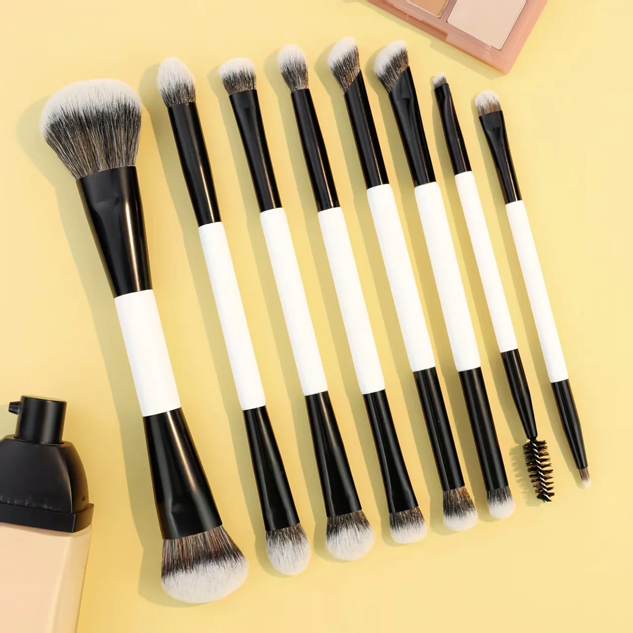 3/7/8本の両端メイクブラシセット、多機能両端メイクブラシ、ツーインワンメイクブラシセット、ファンデーションブラシ、チークブラシ、コンシーラーブラシ、アイブラシ、アイシャドウブラシ、ディテールブラシ、まつげブラシ、眉毛ブラシ、特に女の子や女性向け