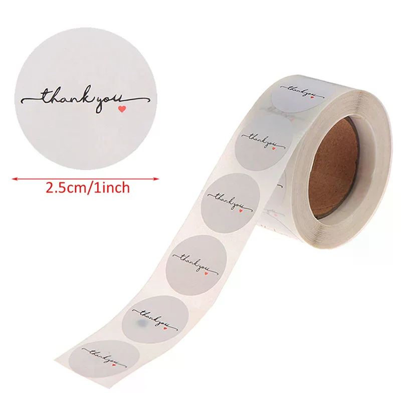 500pcs 20 Kinds Kraft Gracias Spanish English Thank You Labels Stickers Handmade Scrapbooking Stationery Sticker