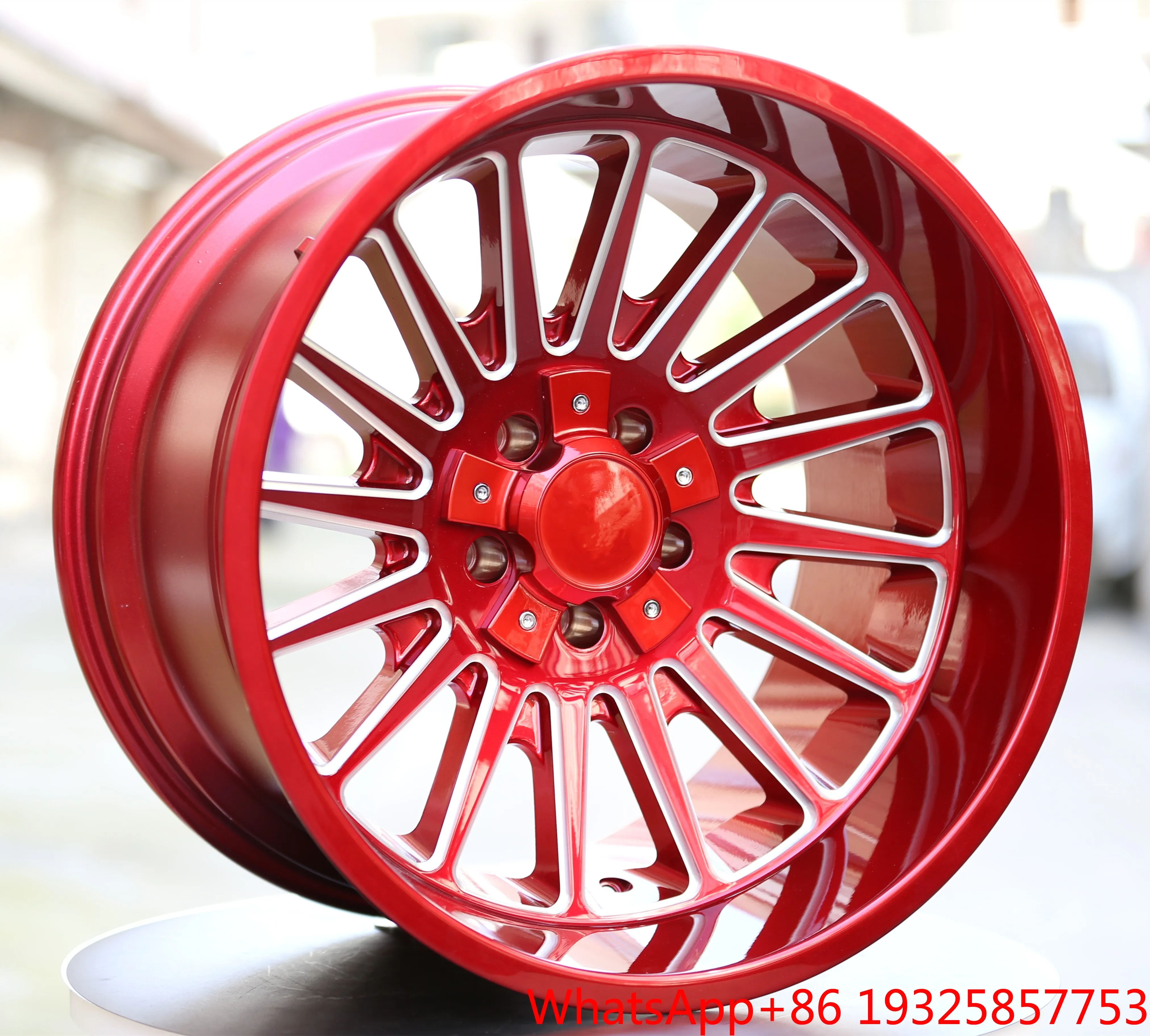 Big Size 26x14 Inch 8 Holes Red Milling Offroad Car Alloy Wheel Rim 8x165.1