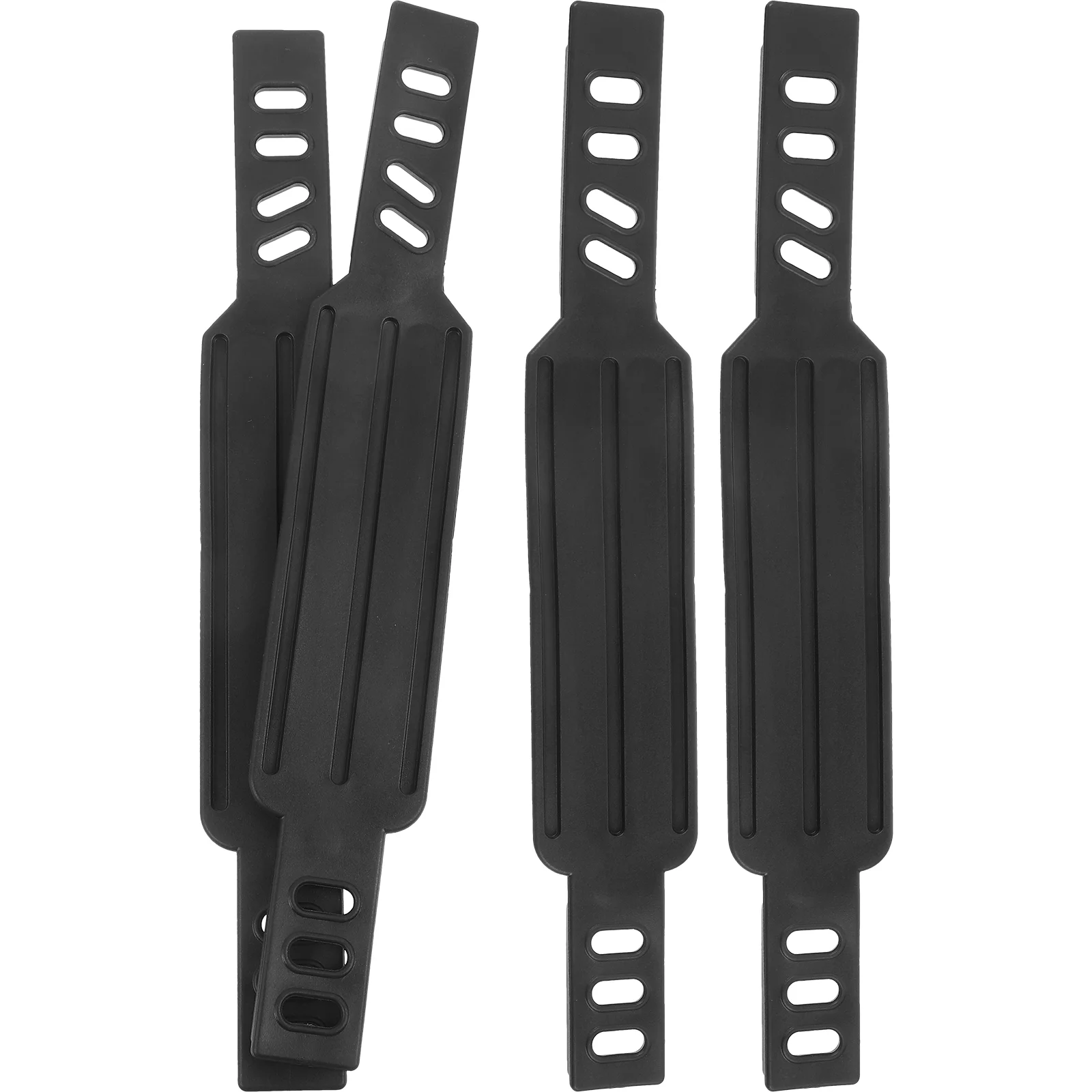 2 Pairs Excercise Bike Bicycle Pedal Strap Accessories Footrest Straps Black Fitness