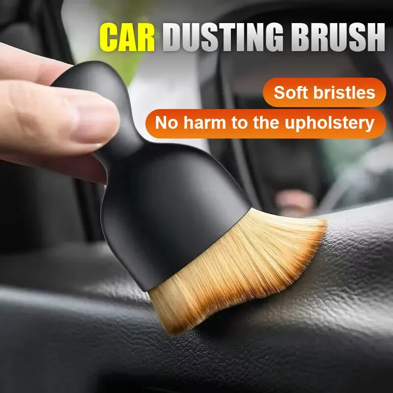 1Pcs Car Cleaning Brush Car Vent Cleaning Soft Brush with Lid Car Interior Cleaning Tool Multi-function crevice dusting brush