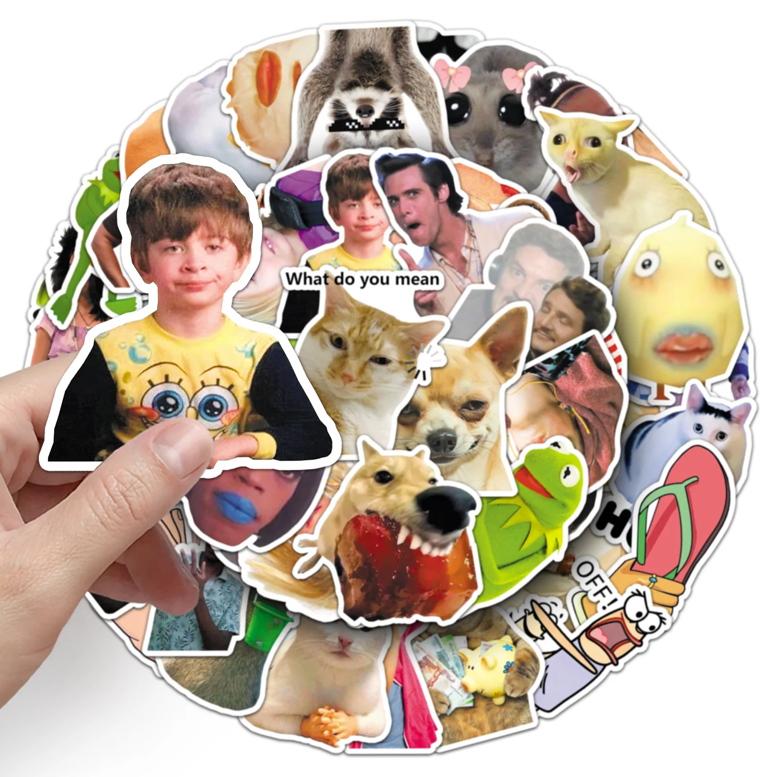 50 قطعة أوروبا وأمريكا ملصقات مجردة مضحك ميمي الكتابة على الجدران الديكور DIY بها بنفسك دفتر حقيبة الغيتار سكيت اللعب الشارات #6