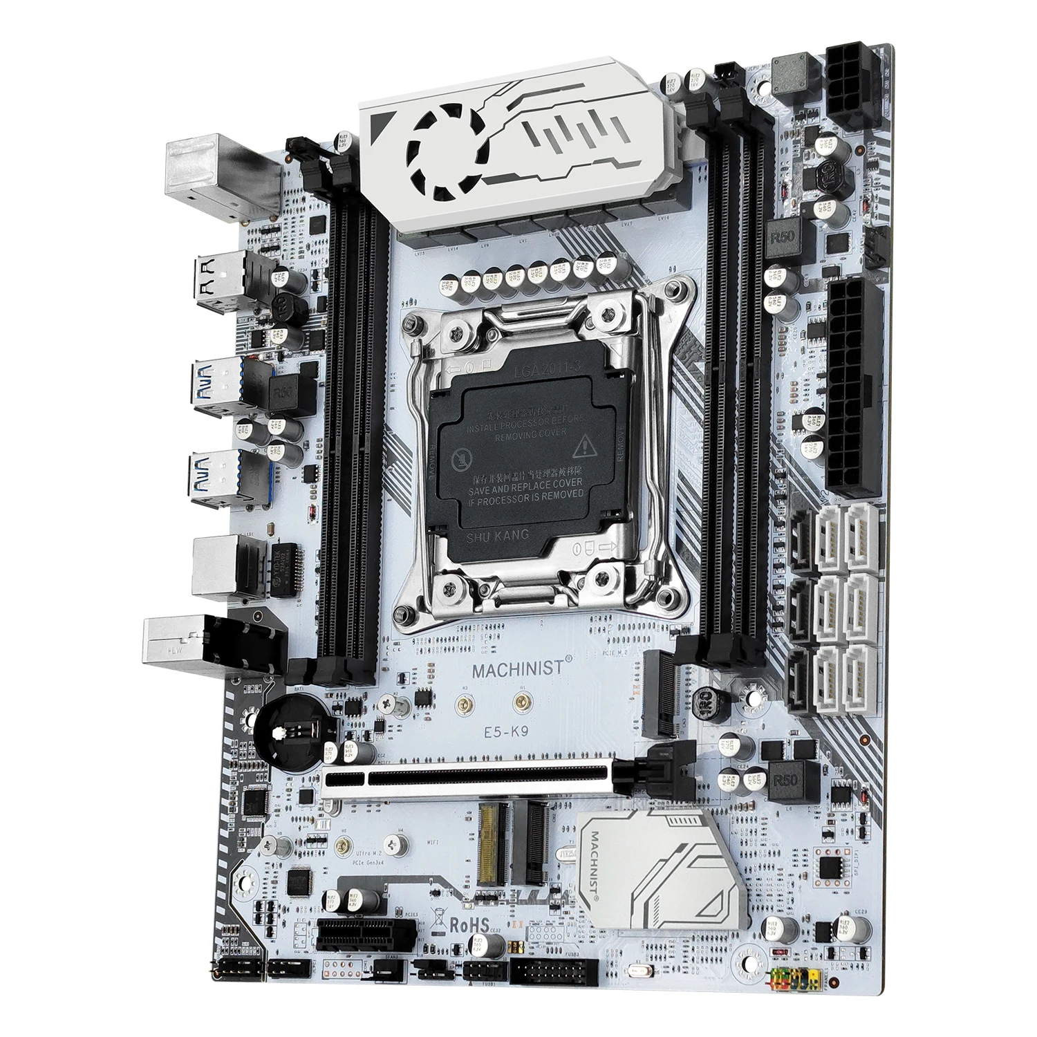 Imagem -04 - Placa-mãe Conjunto Lga 20113 com Kit Xeon Processador Cpu e5 2640 v3 2x8g = 16gb Memória Ram Ddr4 Ecc Nvme Sata M.2 k9 Machinist-x99