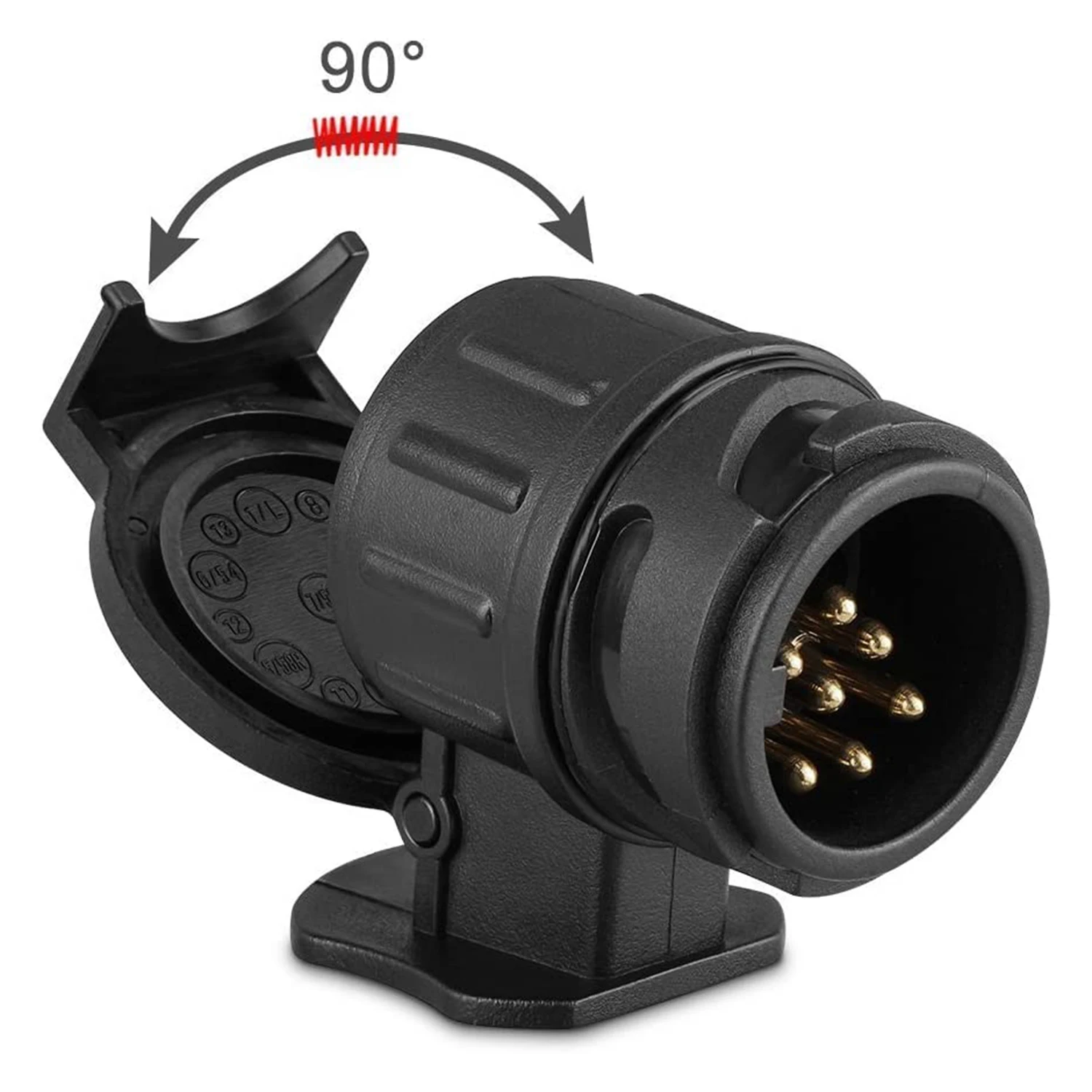 13 Pin to 7 Pin Towing Adaptor Trailer Caravan Truck Towbar Car Plug Adapter 12V Waterproof Electric Socket Converter Connector