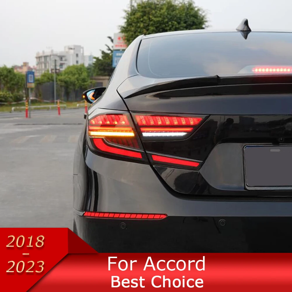 

Автомобильные фары для Accord X G10 10 2018-2021 светодиодный, автомобильная задняя фара в сборе, обновление Audi Q7, дизайн, сигнальная фара, внешние аксессуары