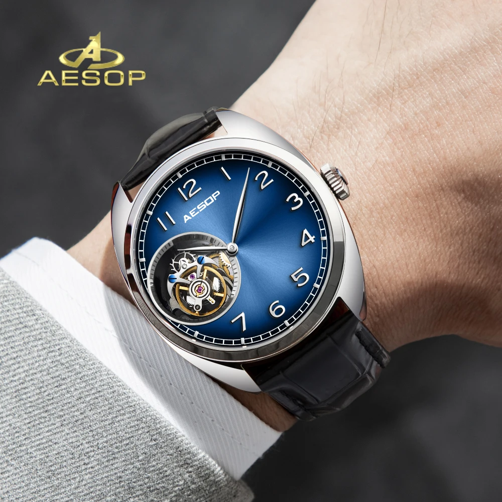 Brand Authentic Watch Aesop Watch Aurora Eye Manual Tourbillon Mechanical Watch Men's Hollow High Beauty Men's Watch