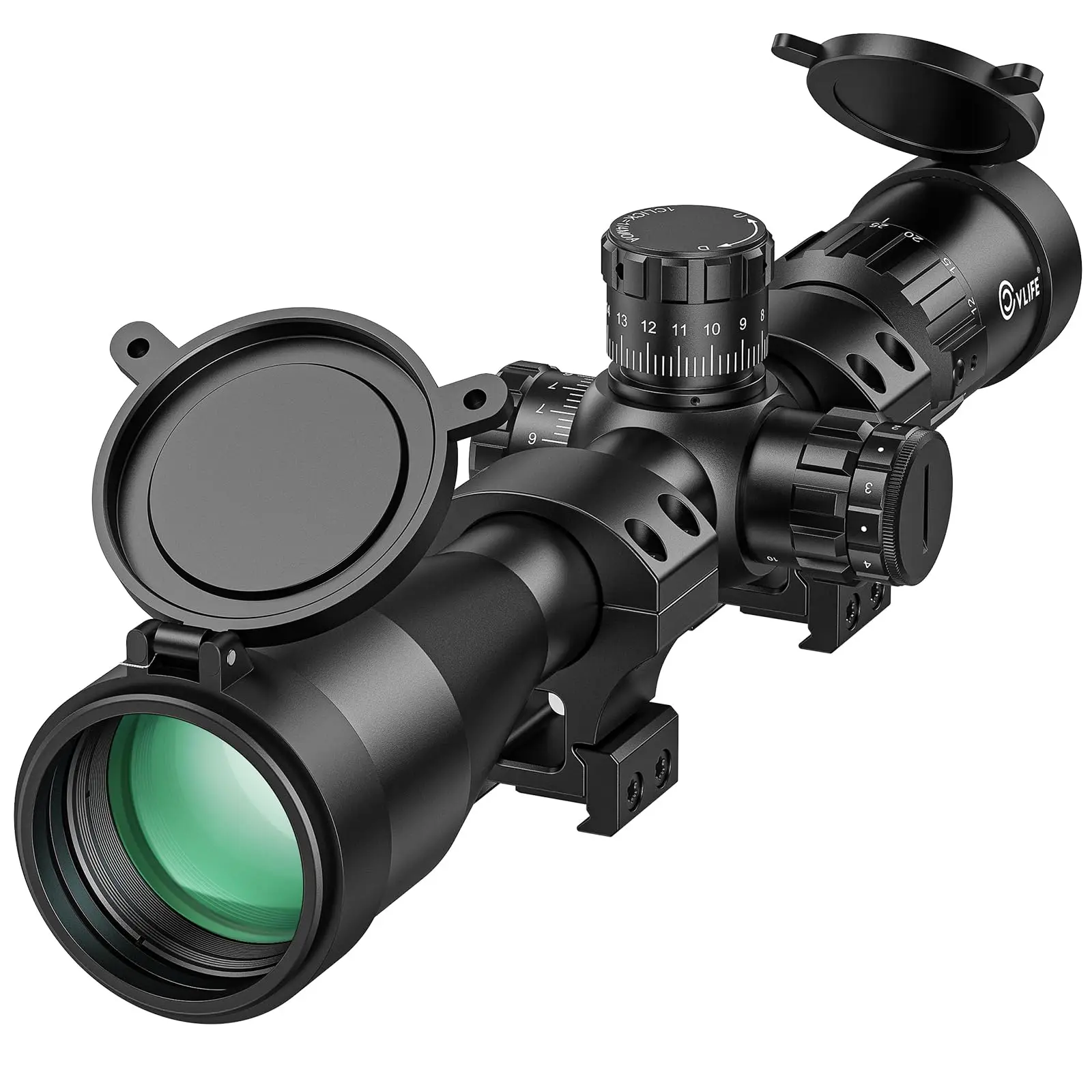 

BearPower 5-25x50 FFP Rifle Scope First Focal Plane Scope MOA Illuminated Reticle Zero Stop Parallax Adjustment Scope Rings Long