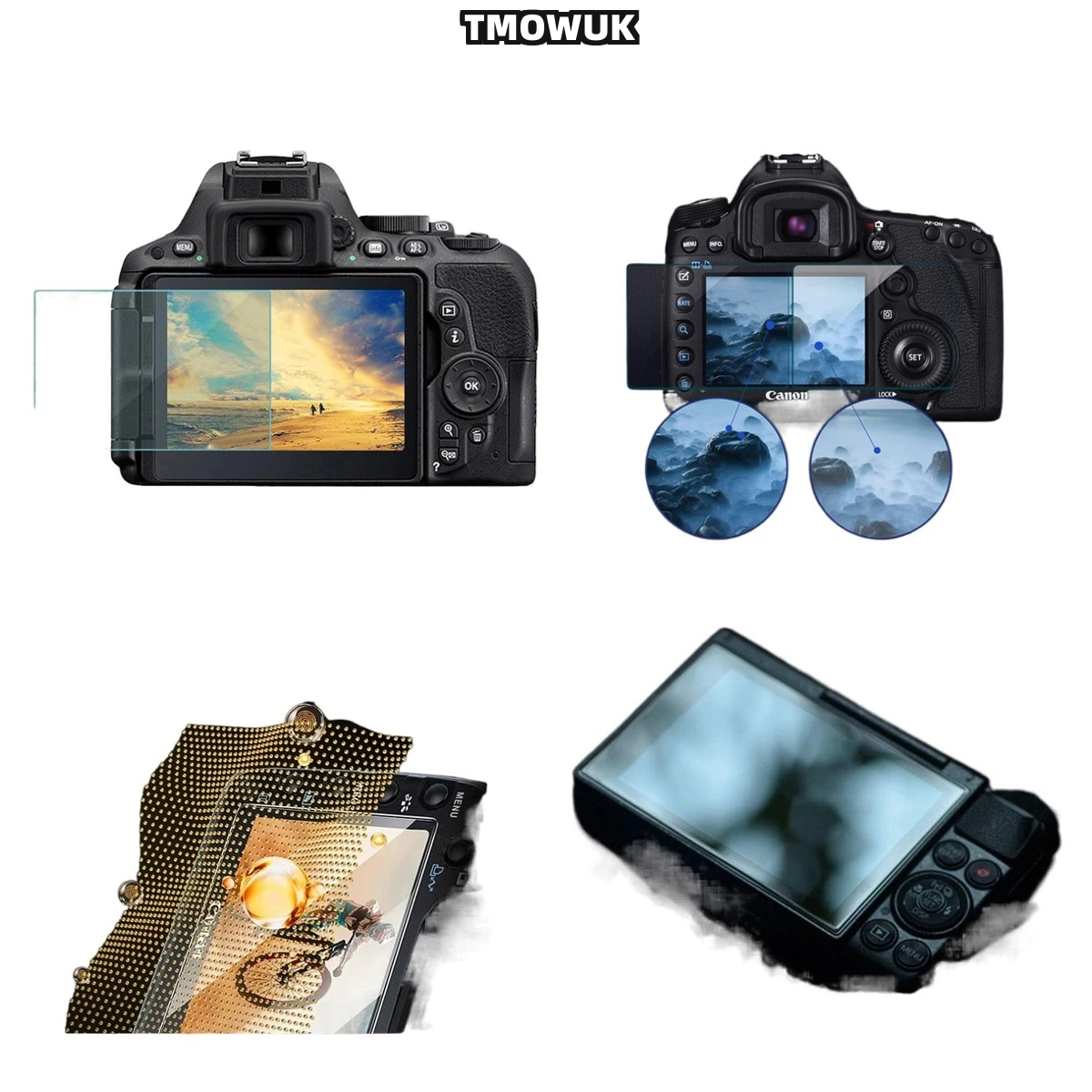 

For Canon G7X3 850D M200 Tempered Glass Film 9H Hardness HD Clear Anti-Scratch Camera Screen Guard Protector