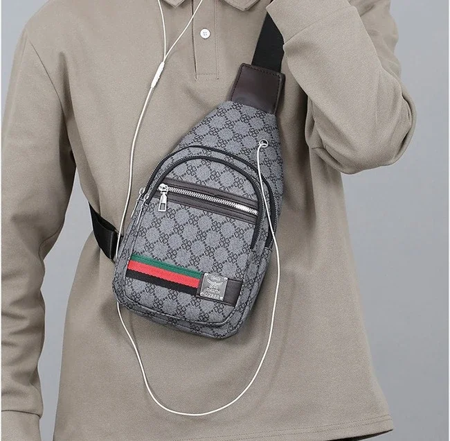 Universelle Multifunktionale Umhängetasche für Herren/Damen, Schulter-Crossover-Brusttasche, lässige Handtasche mit Kopfhörerfach – Detail 19