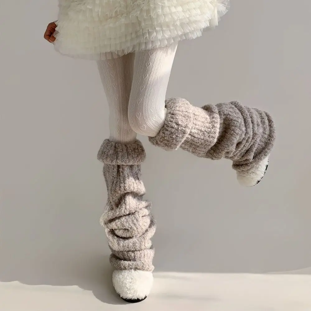 Soft Soft Fabric Leg Warmers Flare Style Knee-Length Flare Leg Socks Y2K Style Harajuku Style Harajuku Leg Socks Daily Wear